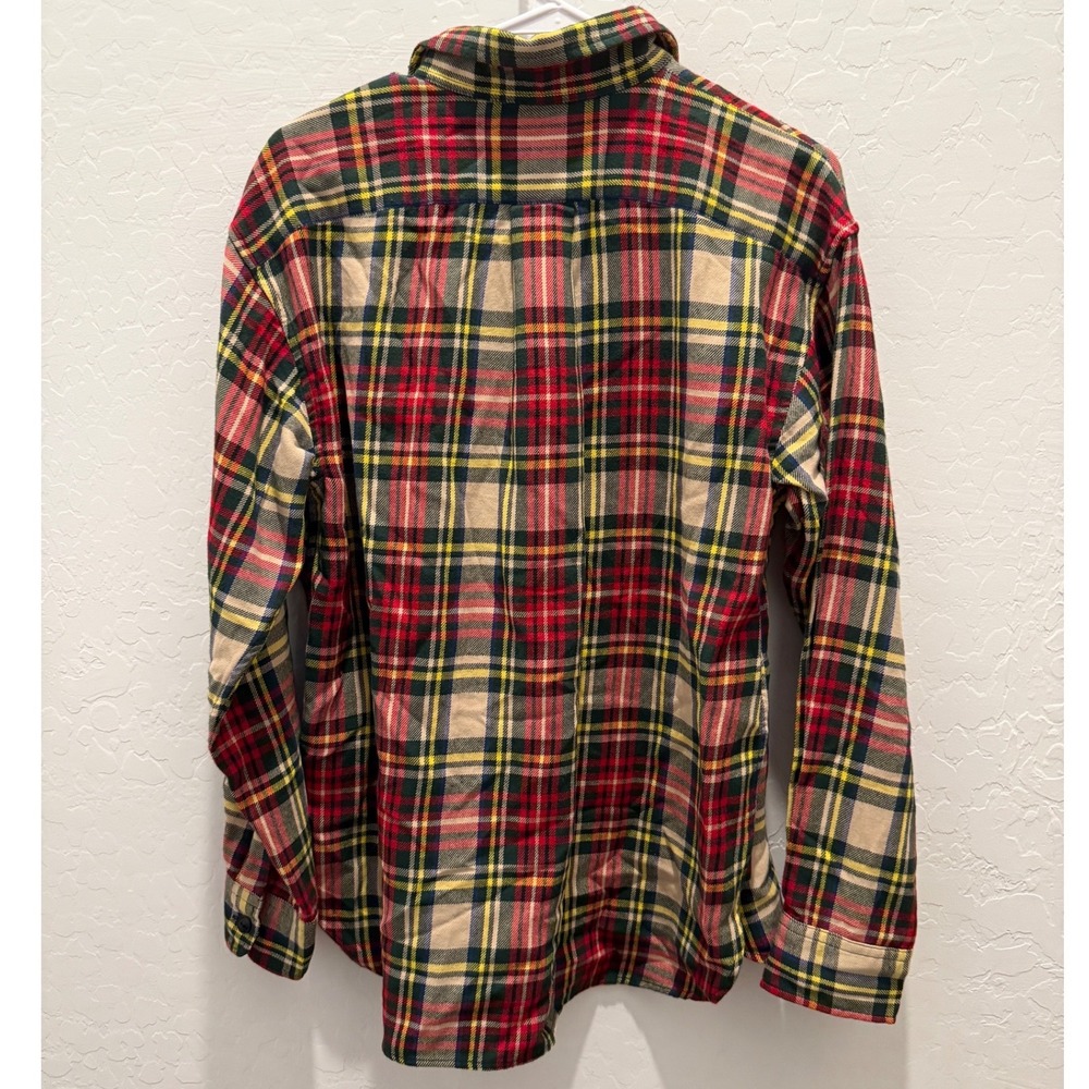 Polo Ralph Lauren Relaxed Fit‎ Monogram Cotton Twill Plaid Shirt Womens 2 Multi - Picture 7 of 7